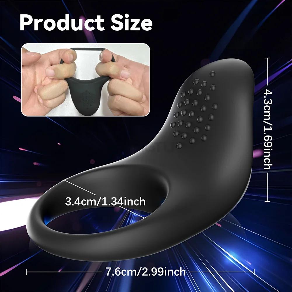 APP Control Penis Ring Vibrator for Men Delay Ejaculation Cock Ring Sex Toys Lock Penisring Cockring Adult Male Sex Supplies 18+