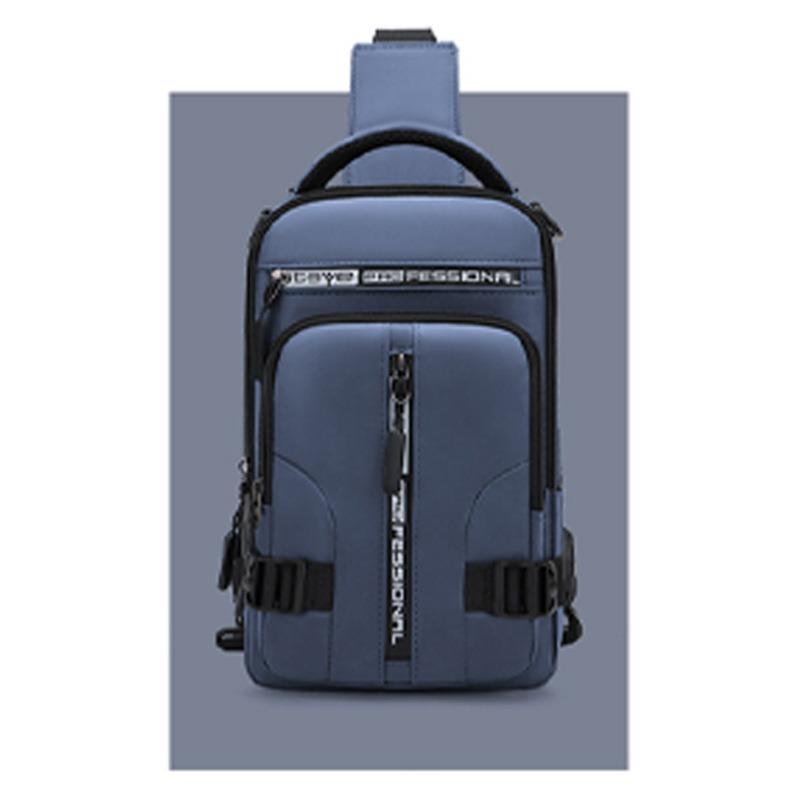 New men's outdoor backpack, multi-purpose breast bag, fashionable and casual shoulder messenger bag, trendy sports breast bag.