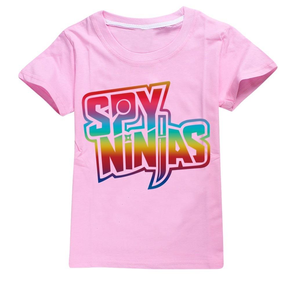 SPY NINJA Letní bavlněná trička Dětský Cosplay Top Tričko s krátkým rukávem Oblečení pro holky pro kluky Trička Kostýmy Kawaii Vánoční košile