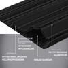Polentex Premium Black Combi Junior Doormat 12 Rubber-Grips 90X60 Frame