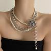 Trendy Glass Pearl Layered Necklace - Punk & Spicy Clavicle Chain for Women