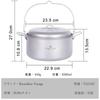Boundless Voyage Titanium Cooker Hanging Pot Large Capacity Ultra Lightweight with Lid Folding Handle Camping Hanging Pot Open Fire Outdoor Cooker