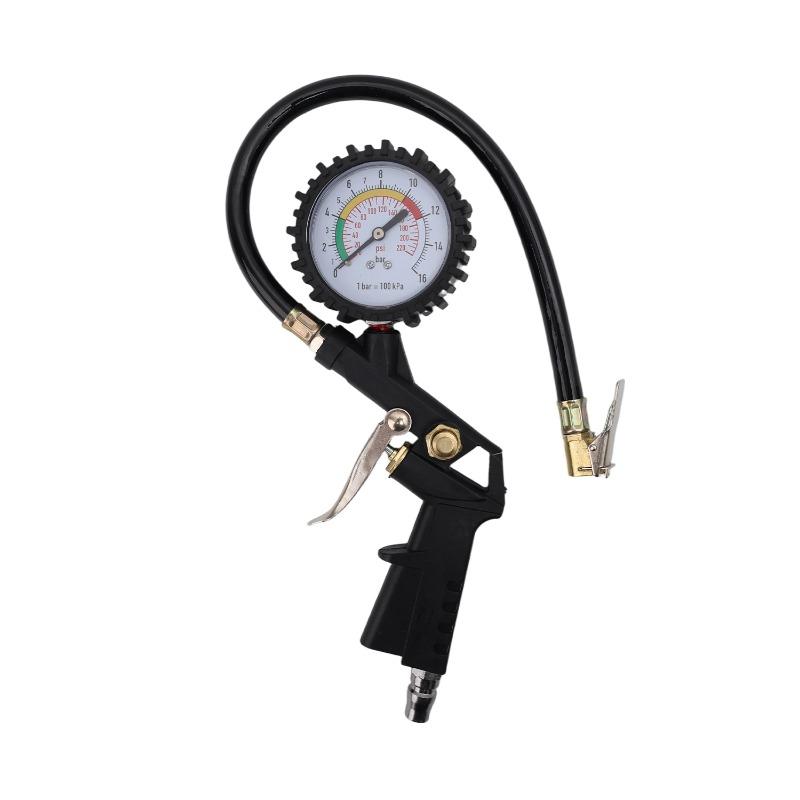 Air Compressor Pump Tool Multi-function Tire Pressure Monitor Car Motorcycle Tire Pressure Gauge 3in1 Dial Gauge Inflator Tester