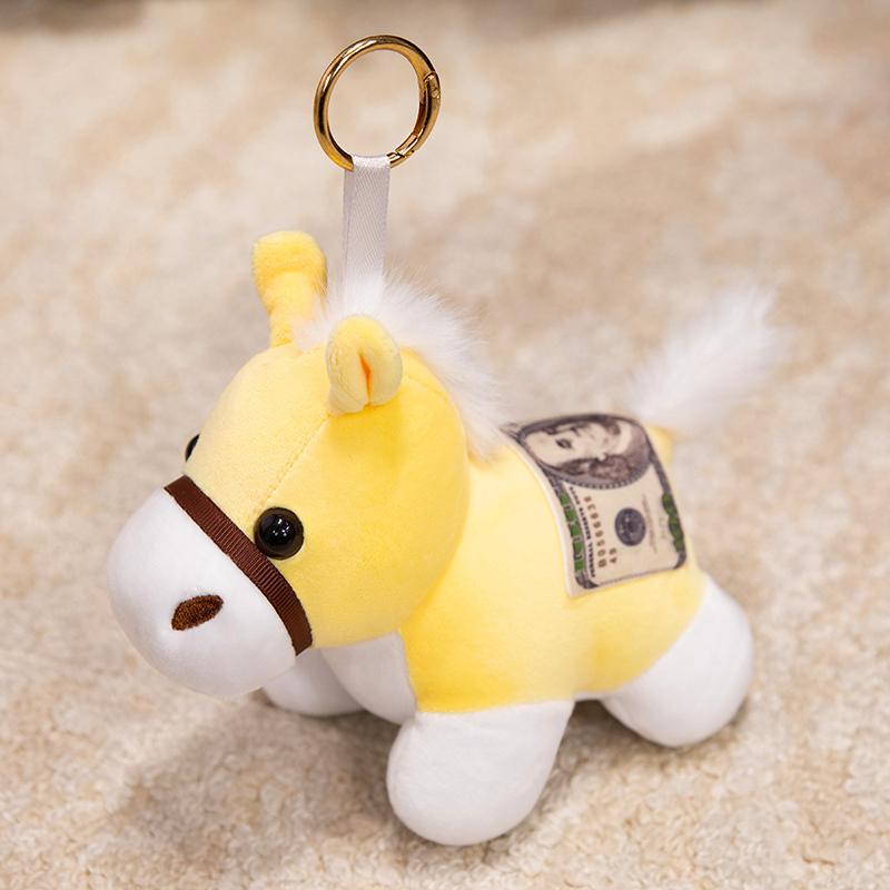 Year of the Horse Plush Keychain: Cute Mascot Doll Ornament for New Year