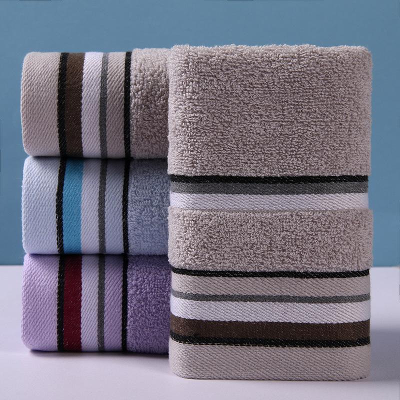 4 PC Cotton Towel Cotton Thickened Soft Absorbent Face Wash Household Towel Embroidered Cotton Towel Comfortable Textile Towels for The Home