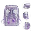 Clear Backpack Bookbag Gifts Waterproof Sturdy Kids Schoolbag PVC Transparent for Outdoor