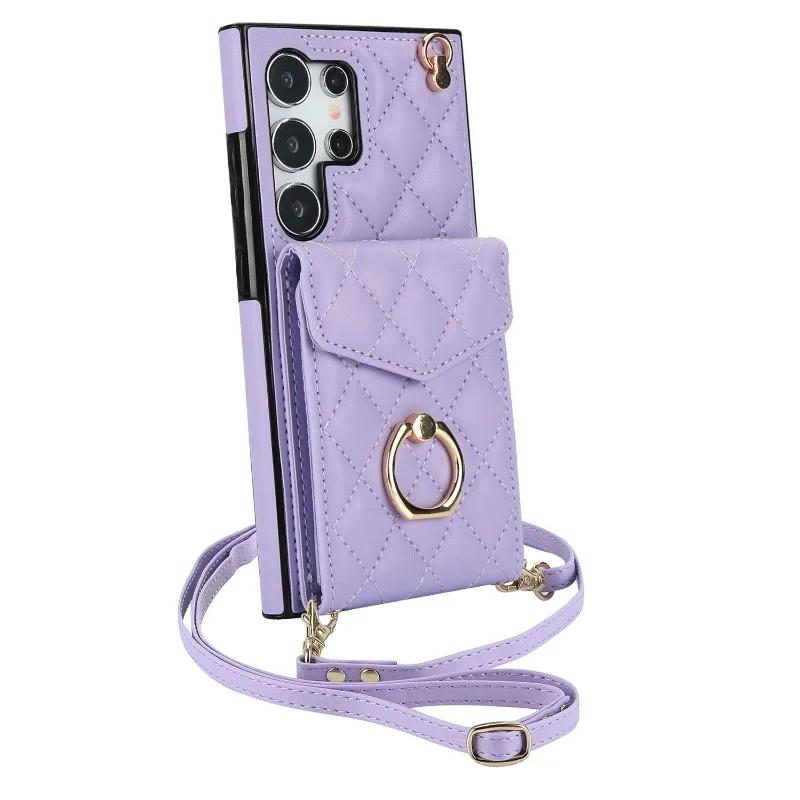 Crossbody Phone Case for Samsung Galaxy S23 S21 FE S25 Edge S24 S26 Ultra S22 Plus A16 A55 A15 A54 Wallet with Card Holde Cover