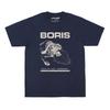 Classic Navy Blue Unisexs Tee Made Of Soft Cotton With Printed Patterncomfortable Casual Short Sleeve Top For Daily Summer Outfit