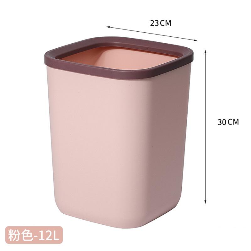 Cestino per la spazzatura in plastica creativo per la casa, per la cucina, il bagno, il WC, il soggiorno, senza coperchio, cestino per i rifiuti, cestino per la spazzatura nordico, 10L 12L