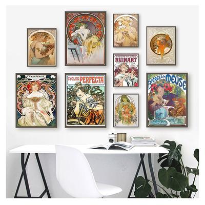 Nouveau plakaty i druki piękna replika artystyczny obraz ścienny zdjęcia do salonu Home Decor Alphonse Mucha duża sztuka w stylu vintage