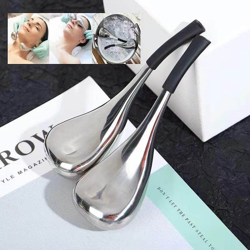 Ice Hockey Beauty Ice Spoon Ice Ball Face Massage Lift Face Stainless Steel Edema Artifact Eye Ice Skin Care