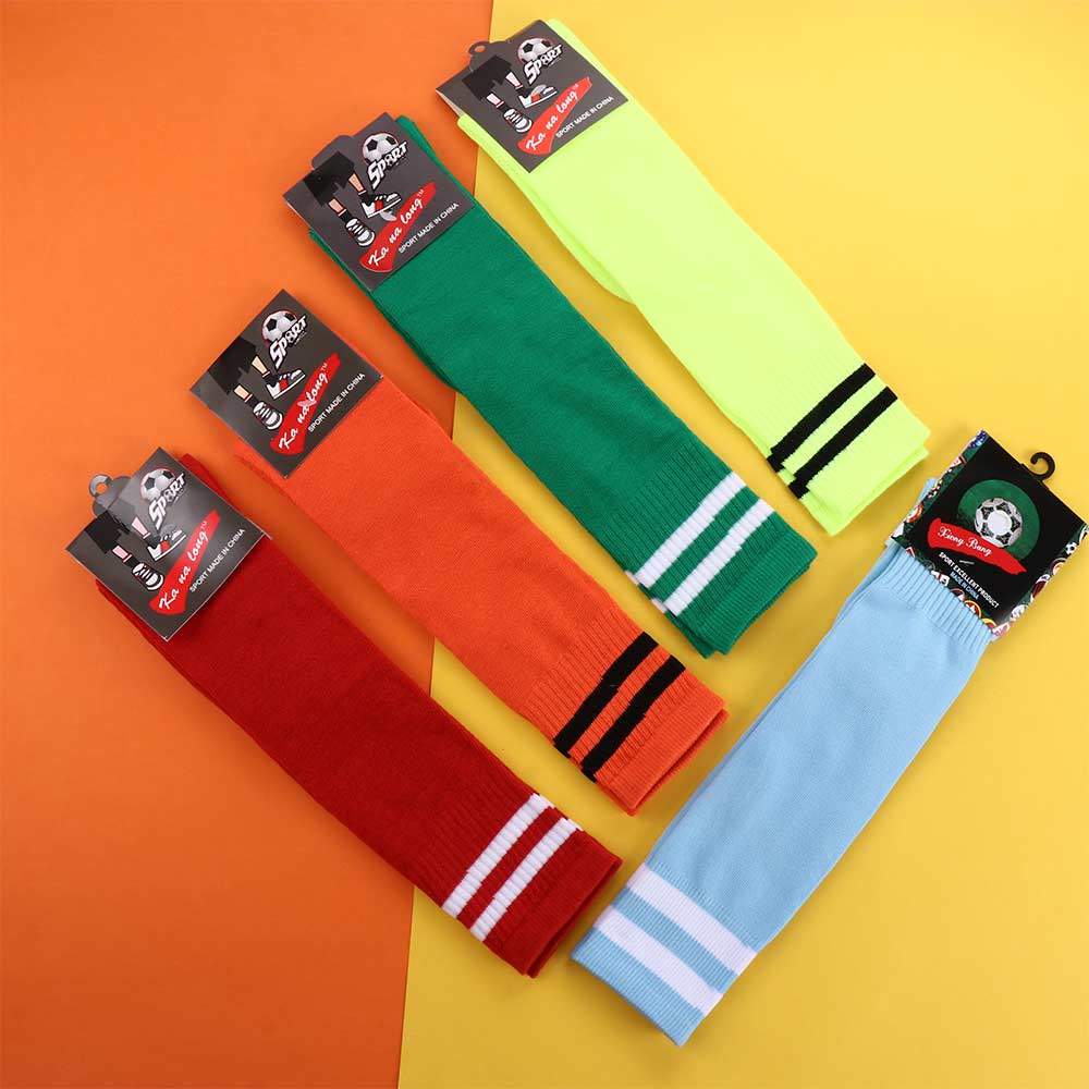 Cotton Spandex Striped Long Tube Football Long Socks Sports Socks Soccer Over Knee Socks Kids Sock