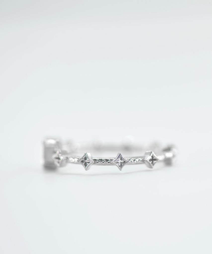 Vivus Ventana Diamant Slim White Gold Silver Ring