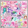 50PCS Cancer Graffiti Stickers: Personalized Cartoon Slogan Decor for Computer, Phone Case, and Suitcase