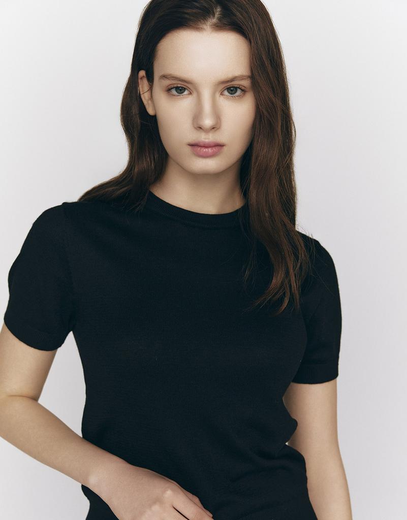 GIORDANO Short Sleeve Knit Sweater (12Gg) 355510 [3Color]