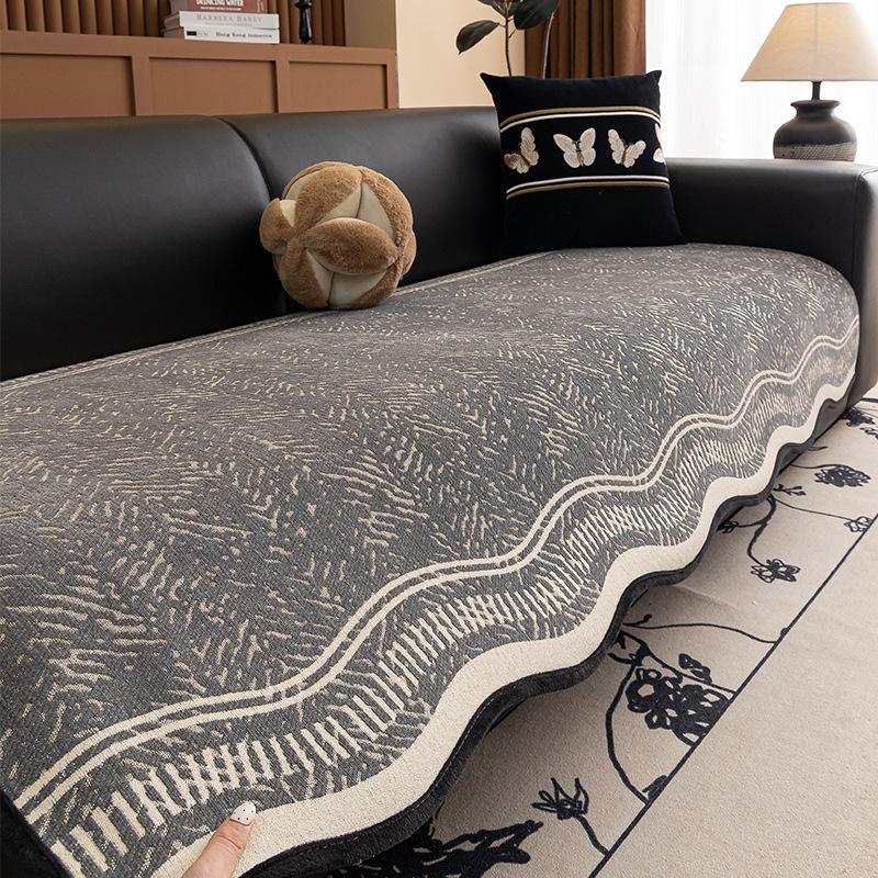 Chenier Special-Shaped Sofa Cushion, Universal Non-Slip Seat Cushion For All Seasons, Four-Person Straight Row One-Piece Sofa Cover Cover Cover
