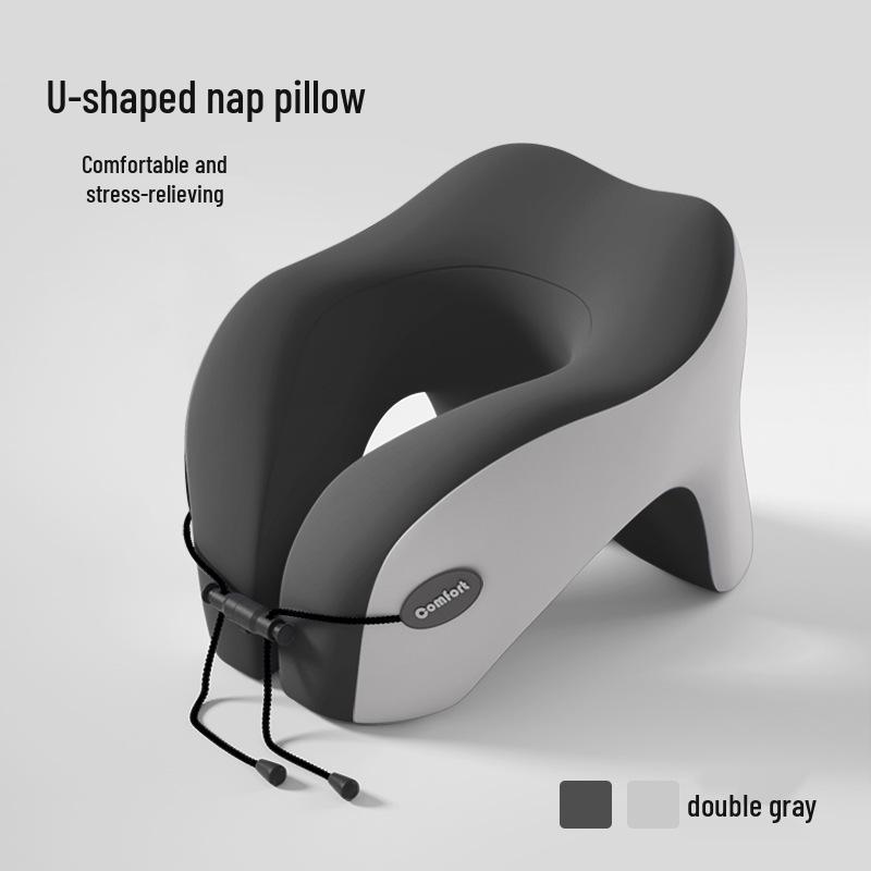 Almofada de Viagem em Espuma de Memória em Forma de U para Suporte de Pescoço