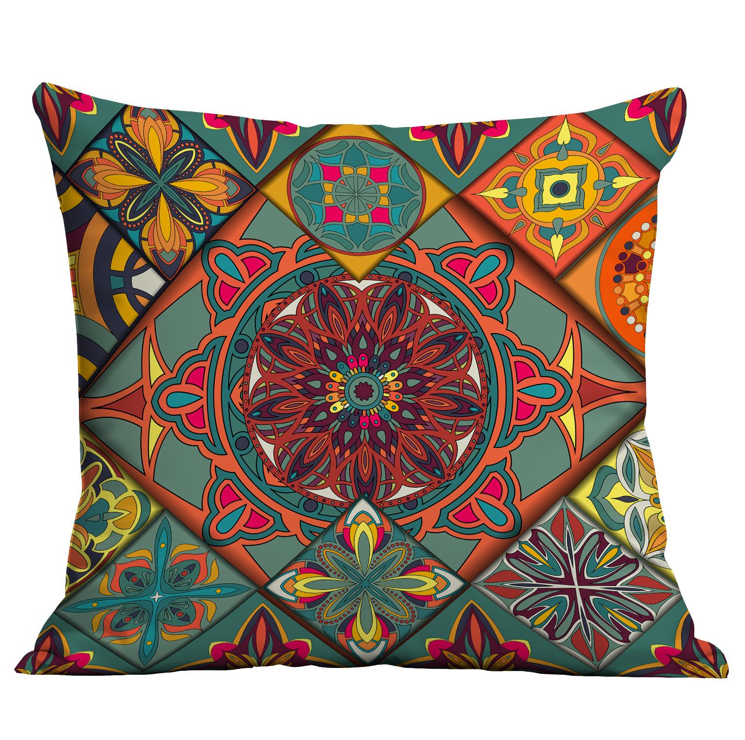 

Наволочка в ретро етнічному стилі, богемна наволочка для подушки, прикраса для B&B готелю 45 * 45Cm