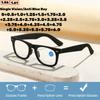 Men Prescription Customization Glasses Hyperopia Glasses Black Square Frame Glasses Anti Blue Light Blocking Optical Eyeglasses