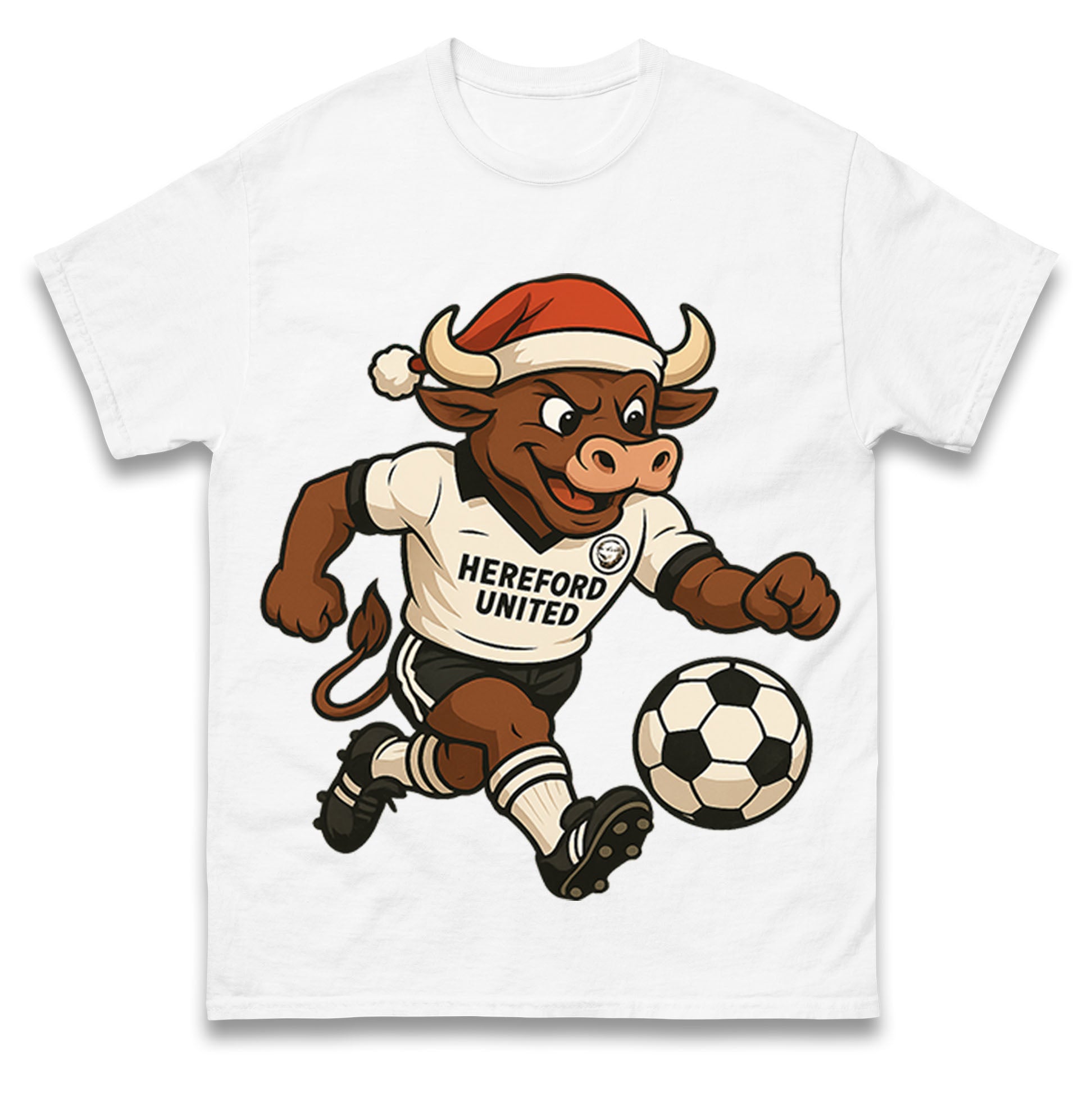 Retro Hereford Christmas T Shirt Tshirt Mens Womens Unisex Tops Tees 2XL