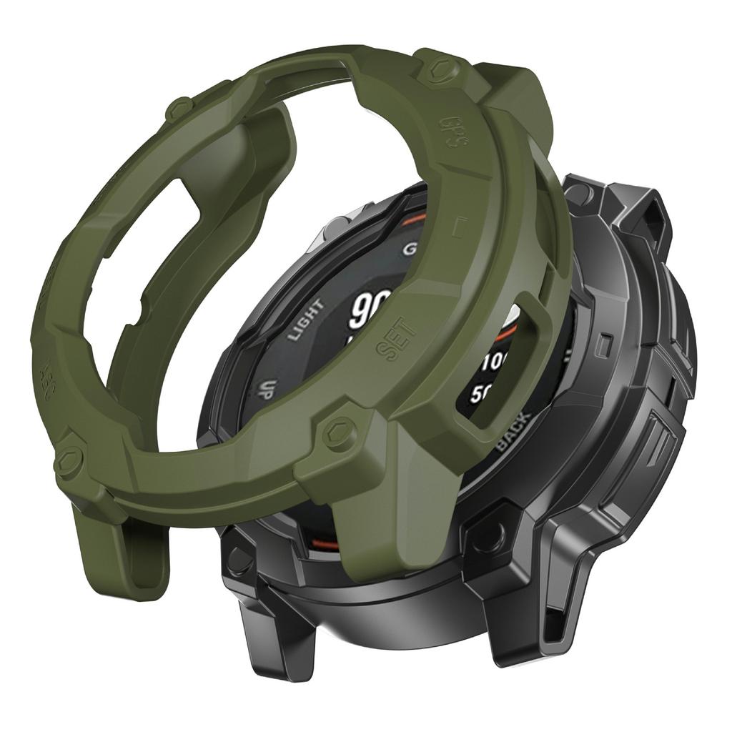 For Garmin Instinct 3 Solar 45mm Protective Case Rugged Armor TPU Shell Watch Cover