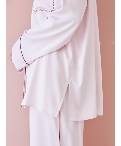 Gelato Pique Holiday Piping Satin Shirt PWFT245279 OWHT Free Size Women's