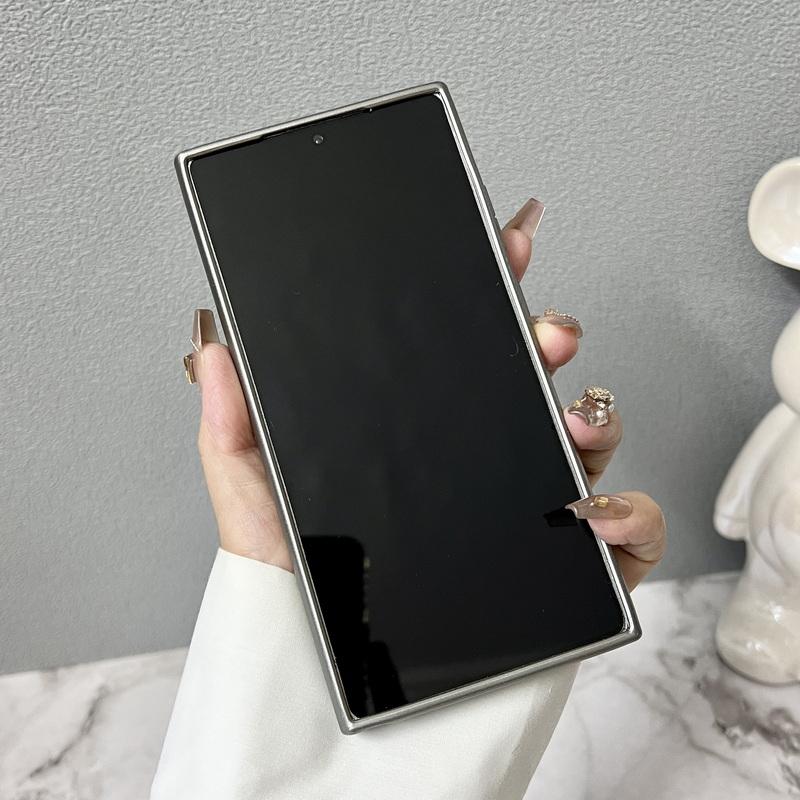 Carbon Fiber Texture Magnetic Phone Case For Samsung S25 Ultra S24 FE S23 Plus Wireless Charge Shockproof Hard PC Bumper Cover