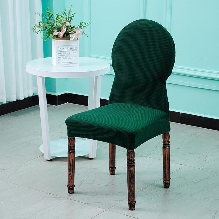 Thickened Round Backrest Dining Table Chair Cover Universal Curved Stool Cover Seat Cover Elastic Force