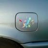 Car Fuel Tank Cap Sticker Creative Cartoon Pointer Reflective Decals Refueling Cover Exterior Decor Automobile Accessories