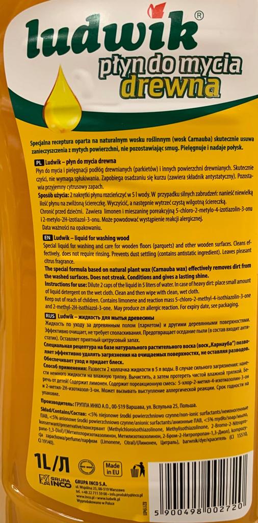Ludwik wood cleaning liquid, effective, 1l
