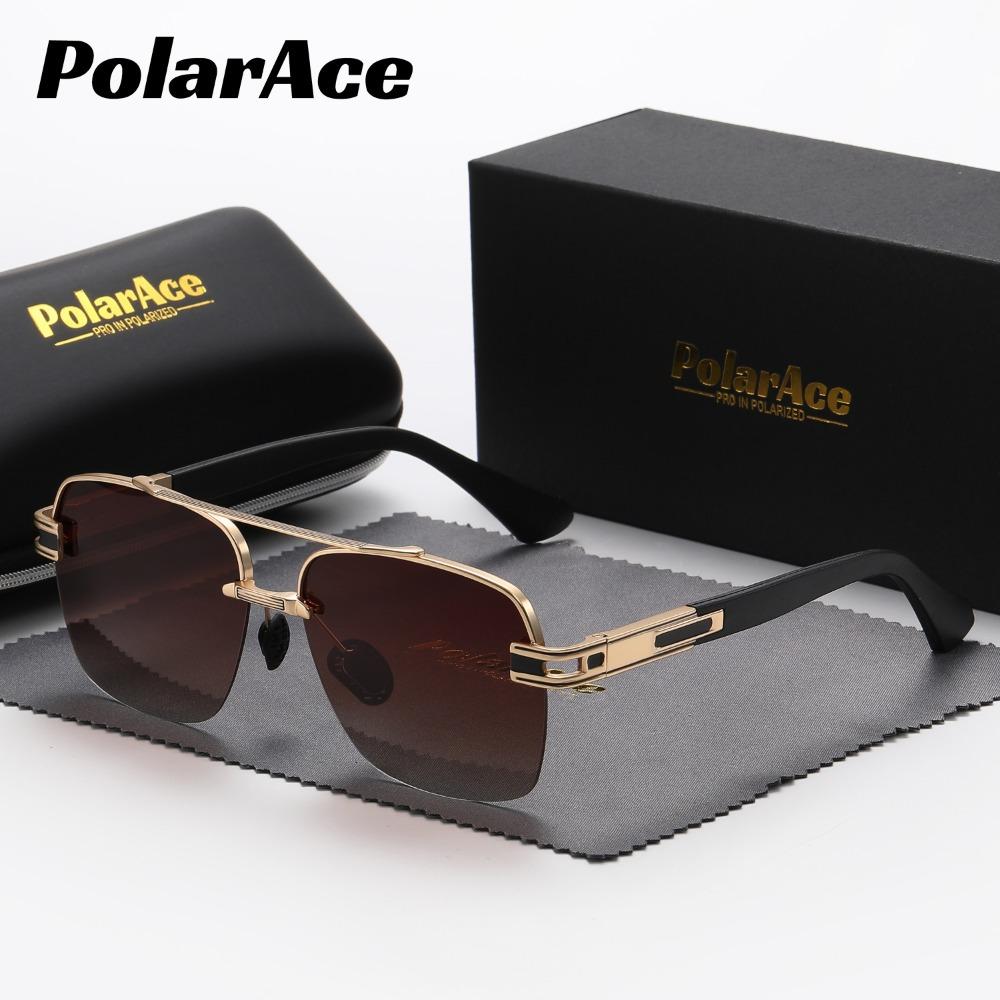 PolarAce Unisex Polarized Classic Metal Oval Frame Driving Sunglasses, UV400