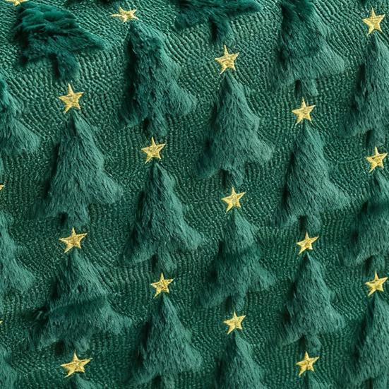 Zielony bieżnik na stół choinkowy 13x72 cali Miękki pluszowy żakardowy bieżnik ze sztucznego futra na świąteczny wystrój stołu kuchennego