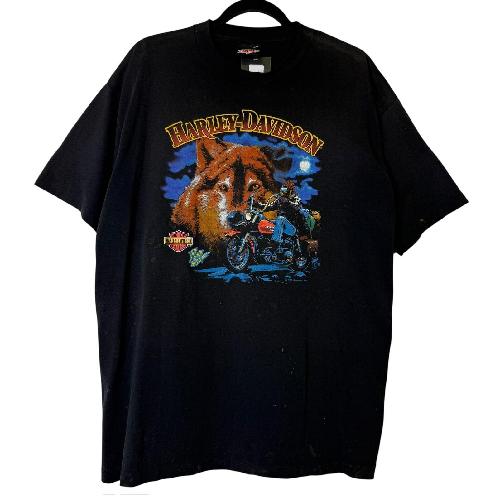 1989 Harley Davidson Wolf T shirt Sz XL (A1474) 3XL