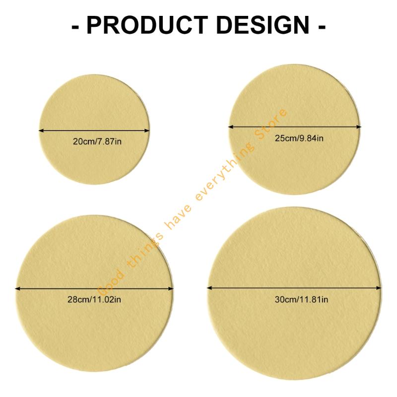 55KF 4pcs/8pcs Round Cake Plates Safe Circle Cardboard Base for Pastry Display Reusable Cupcake Dessert Transport Tray