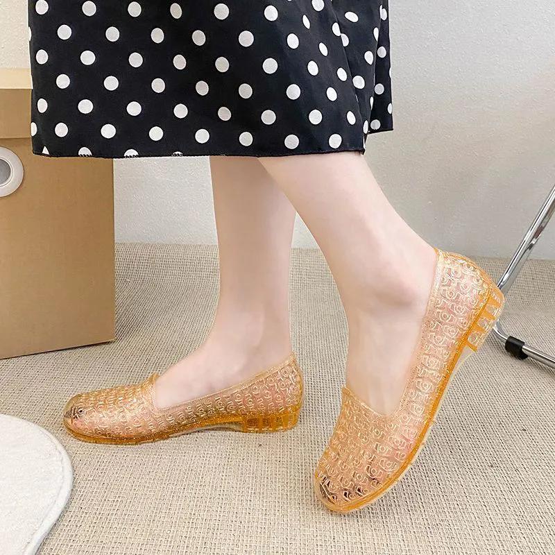 

WTEMPO Женские однотонные туфли большого размера на весну и лето, на плоской подошве, с защитой от скольжения, повседневные, универсальные, с вырезами 40 золотой