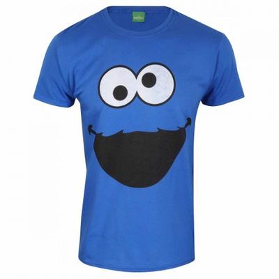Sesame Street Unisex Adult Cookie Monster Face T-Shirt