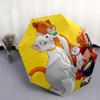 Cats, Aristocats Themed Automatic Opening and Closing Umbrella, Brightly Colored 8-rib Portable Umbrella, Suitable for Men and Women, A Perfect Gift F