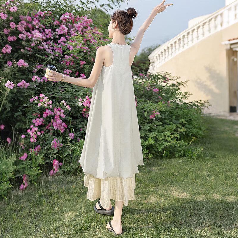 Women's Sleeveless A-Line Vest Dress