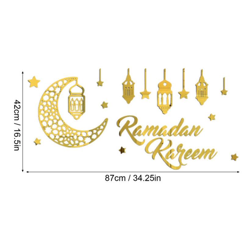Eid Mubarak Wall Stickers Ramadan Decor for Home Islamic Ramadan Kareem Muslim