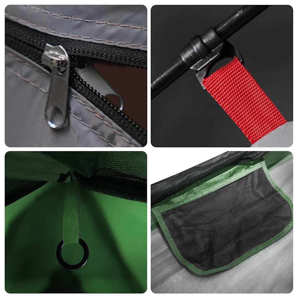 4 Person Camping Tent Green Quick Release Waterproof