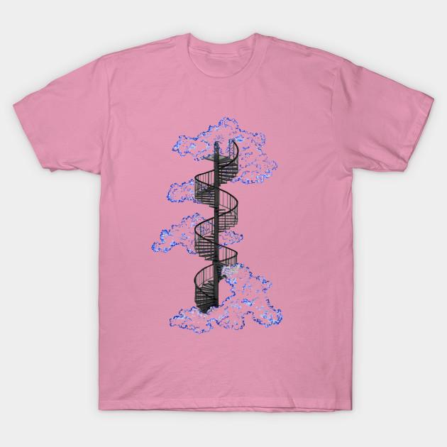 T Shirt Women Stairway To Heaven Harajuku Print Kawaii Tshirt Summer Short Sleeve Female T-Shirt Top Tee