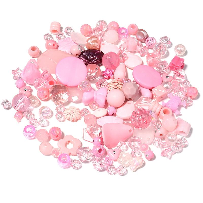 50g/bag Candy Color Mixing Style Acrylic Beads for Jewelry Making DIY Handmade Bracelets Necklace Phone Key Chain Accessories