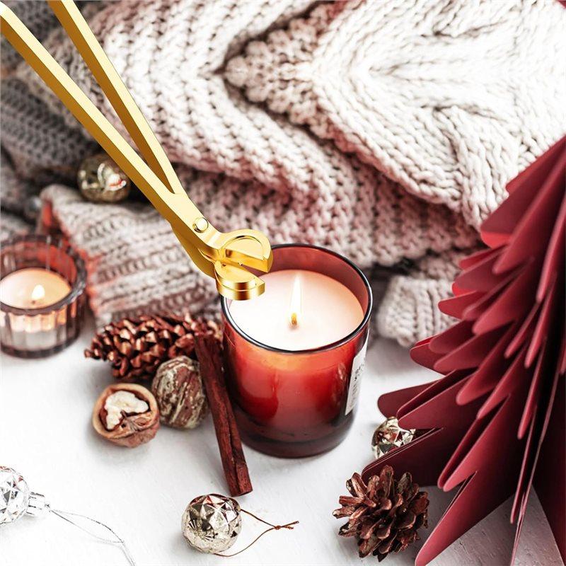 ABBP-3Pcs Candle Accessory Set:Candle Snuffer Extinguisher Wick Trimmer, Dipper & Snuffer For Candle Lovers
