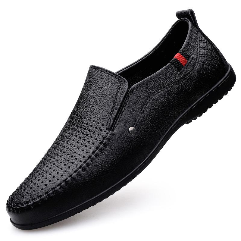 Men s Cross-Border Casual Slip-On Shoes, Soft Sole, Large Size, All-Season Driving Moccasins 39