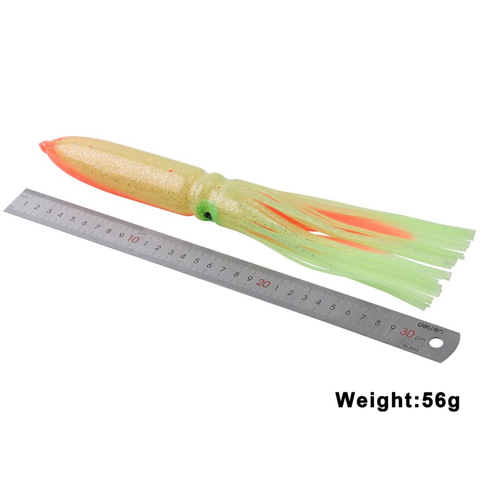 10Pcs 30cm/11.81inch 56g Fishing Lures Soft Squid Skirts Octopus Trolling Fishing Lure For Jigs Silicone Artificial Jigging Bait