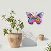 3Pcs Colorful Butterfly Wall Decoration, Weather-proof Butterfly Shape Wall Art, Metal Butterfly Hanging Ornament for Home, Garden, Yard, Patio