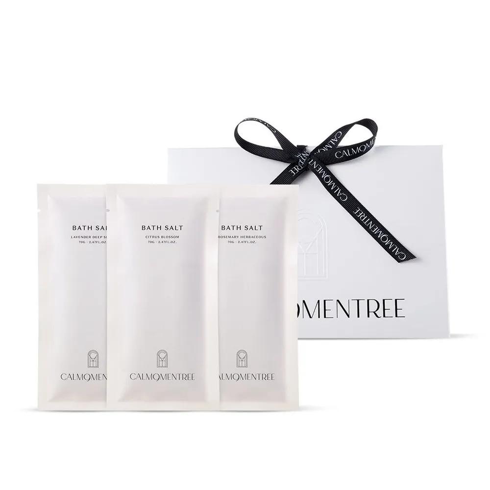 CALMOMENTREE Natural Aroma Bath Salt Lavender & Rosemary & Citrus Set (70g x 3)