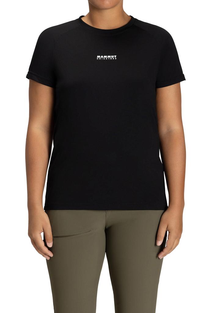 Mammut QD Logo Print T-Shirt, Asian Fit, Women's, QD Logo Print T-Shirt AF Women, 1017-02022, Black, PRT1