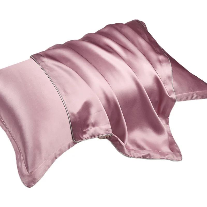 Single Sided 30MM Silk Pillowcases 100% Mulberry Silk Ivory Champagne Pink Purple Colors Hair Care and Beauty 48cmX74cm