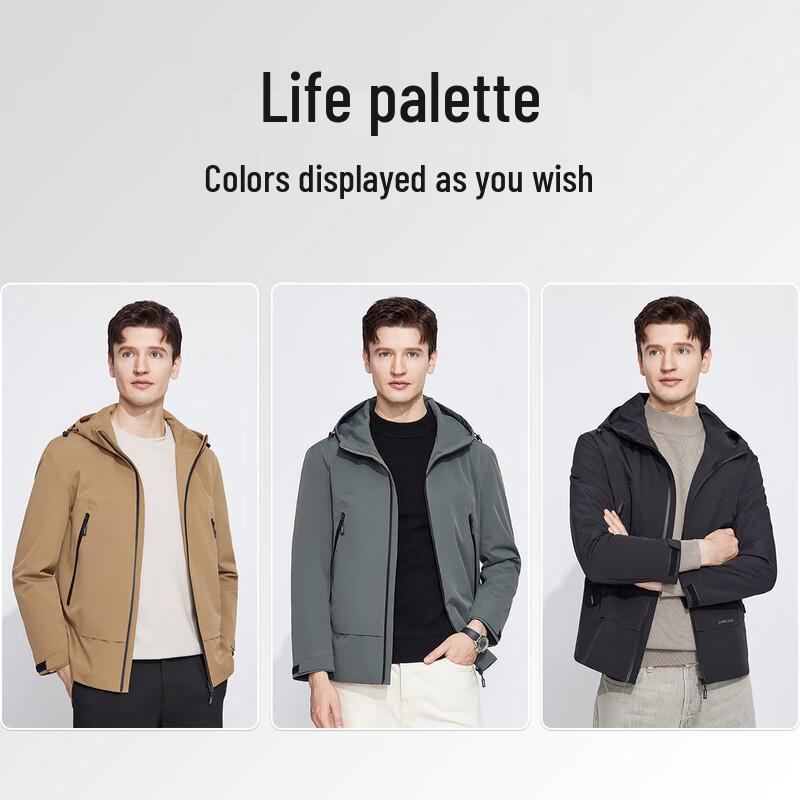 Langdeng Men's Hooded Casual Jacket